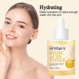 Vital-V Kojic Acid Toner, Kojic Acid Toner is a powerful formula designed to target dark spots, hyper pigmentation, and uneven skin tone . 100ML/3.38 fl.oz - Image 3